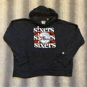 NBA Tailgate Philadelphia 76ers Hoody Boys XL Grey Red White Blue